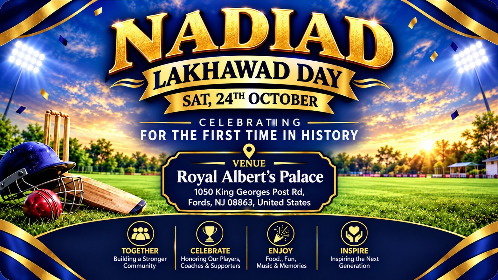 Lakhawad Day on 24th October 2026 at Royal Albert's Palace, 1050 King Georges Post Rd, Fords, New Jersey